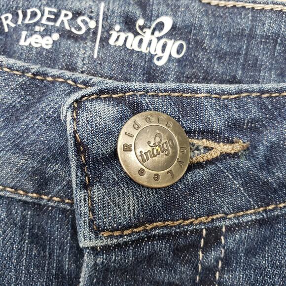 NWT Lee Riders Womens Bootcut Jeans 12 Medium Dark Indigo Blue Deep Dye 30x29 - Picture 4 of 14